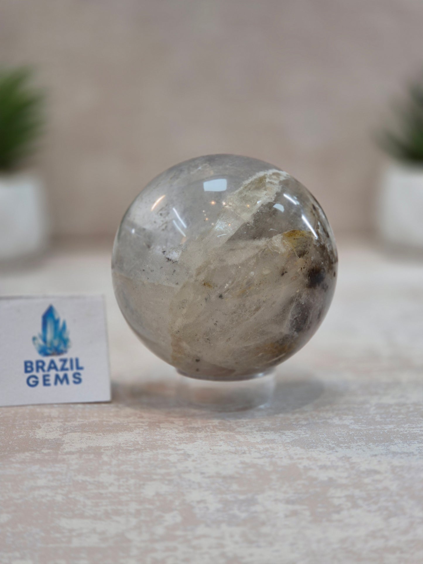 Blue Tara with Mosaic Calcite Sphere