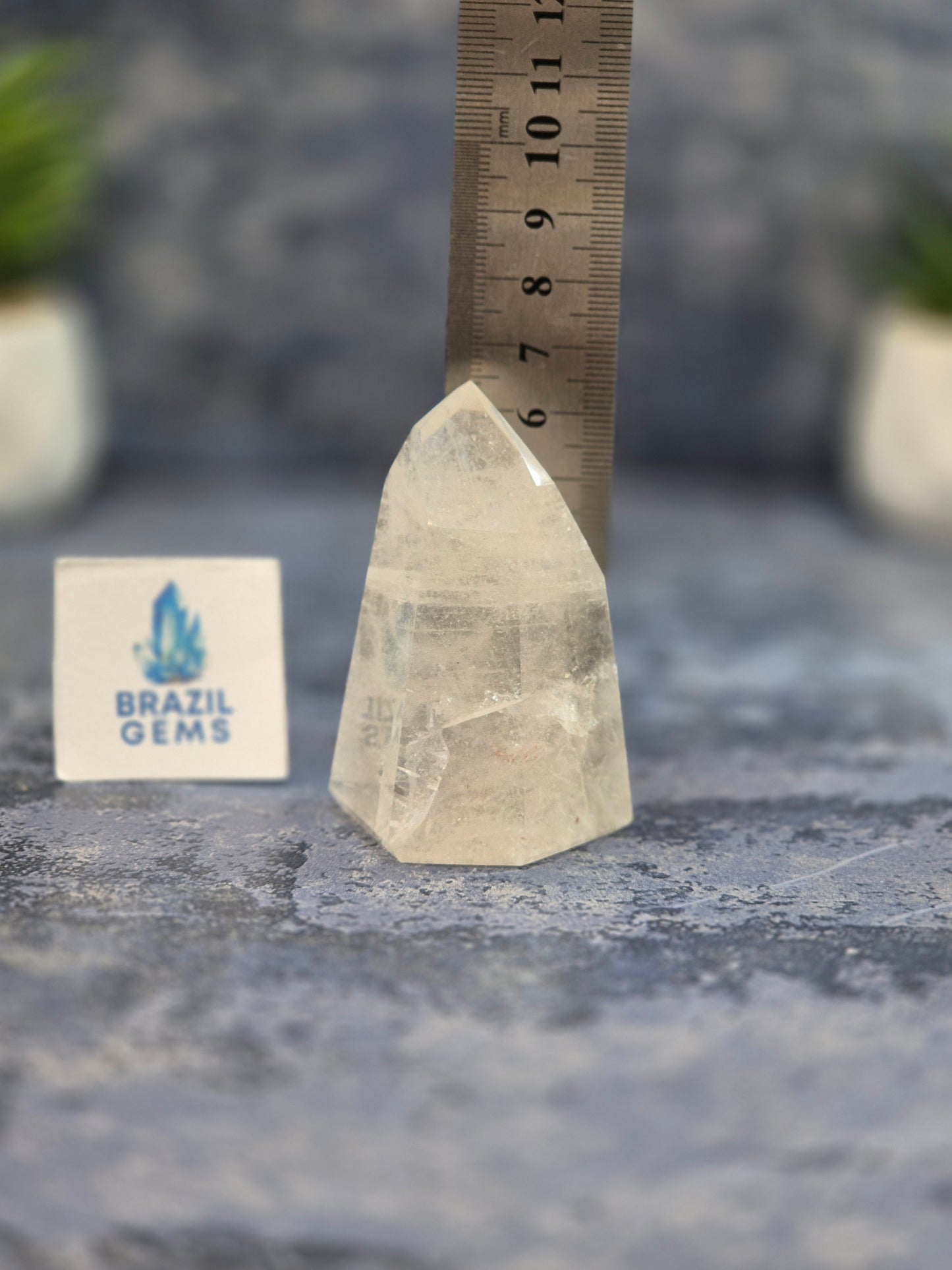 Blue Tara with Mosaic Calcite Point