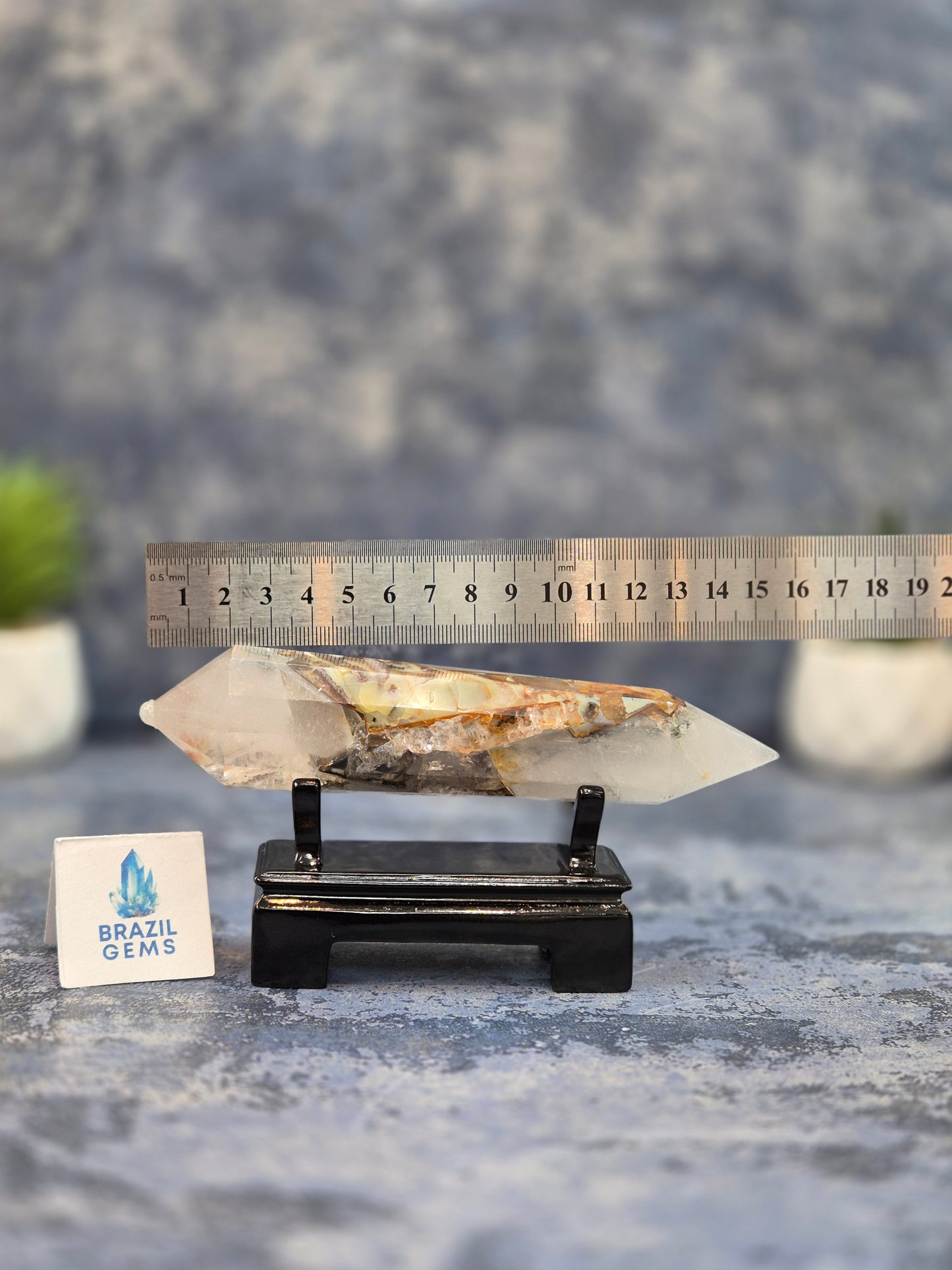 Blue Tara with Mosaic Calcite Vogel
