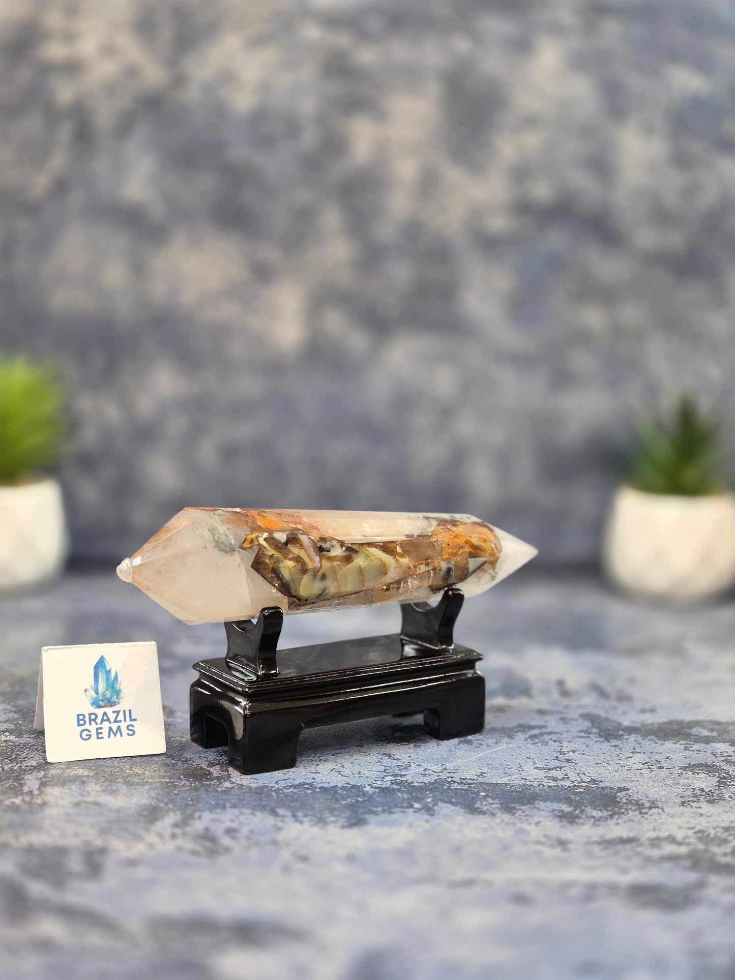 Blue Tara with Mosaic Calcite Vogel
