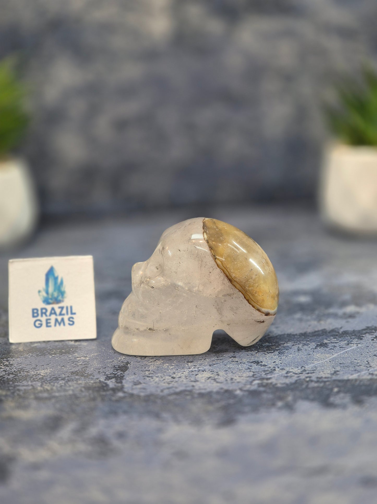 Blue Tara with Mosaic Calcite Skull