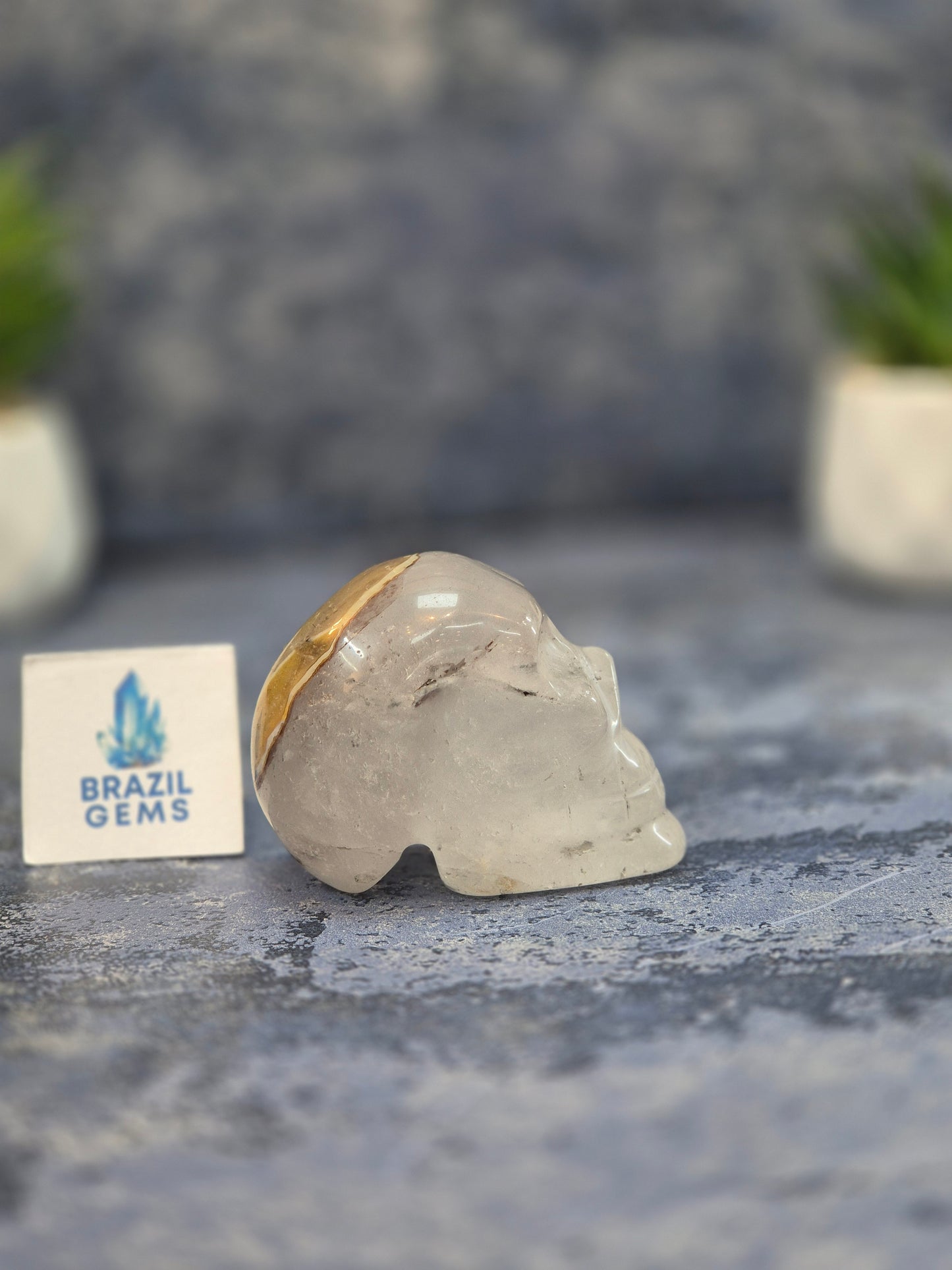 Blue Tara with Mosaic Calcite Skull