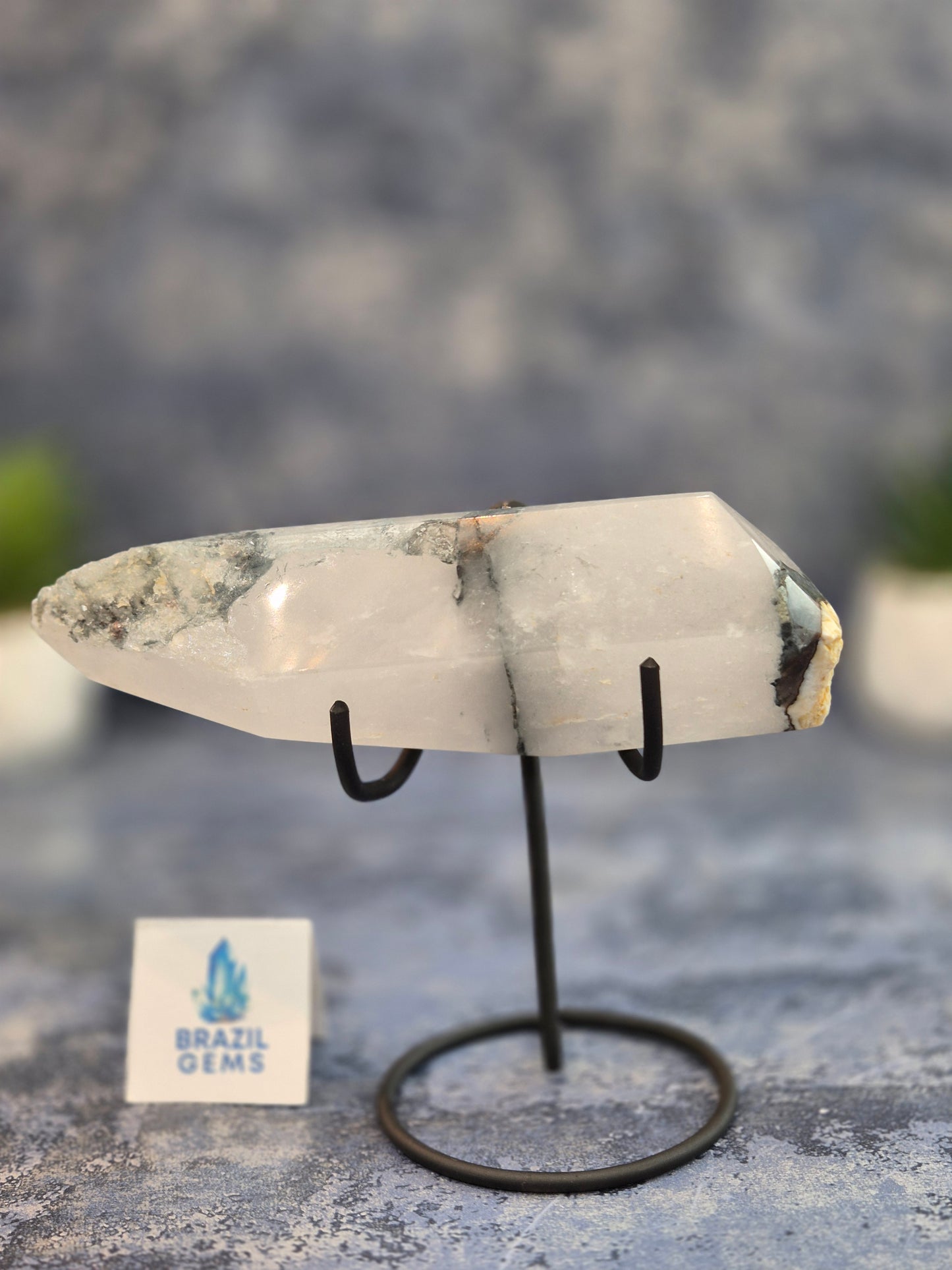 Blue Tara with Mosaic Calcite on stand