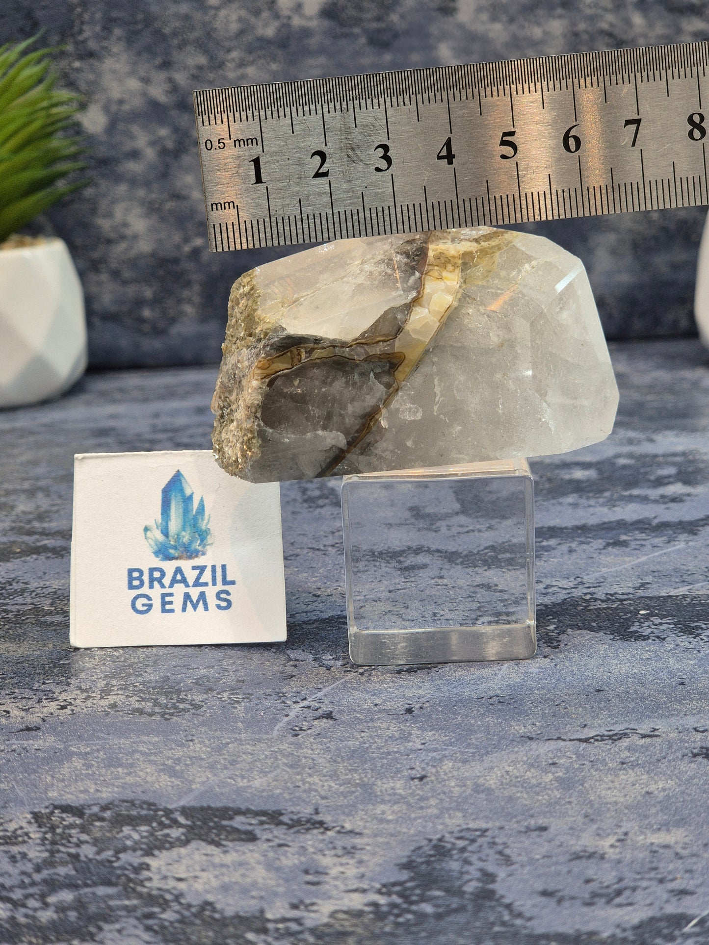 Blue Tara with Mosaic Calcite and Mica Free Form