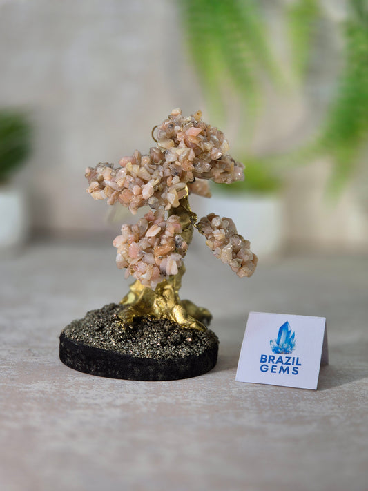 Pink Opal Gemstone Tree