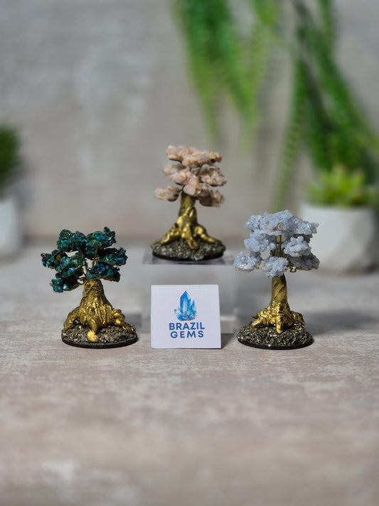 Angelite, Chrysocolla or Pink Opal Gemstone Tree