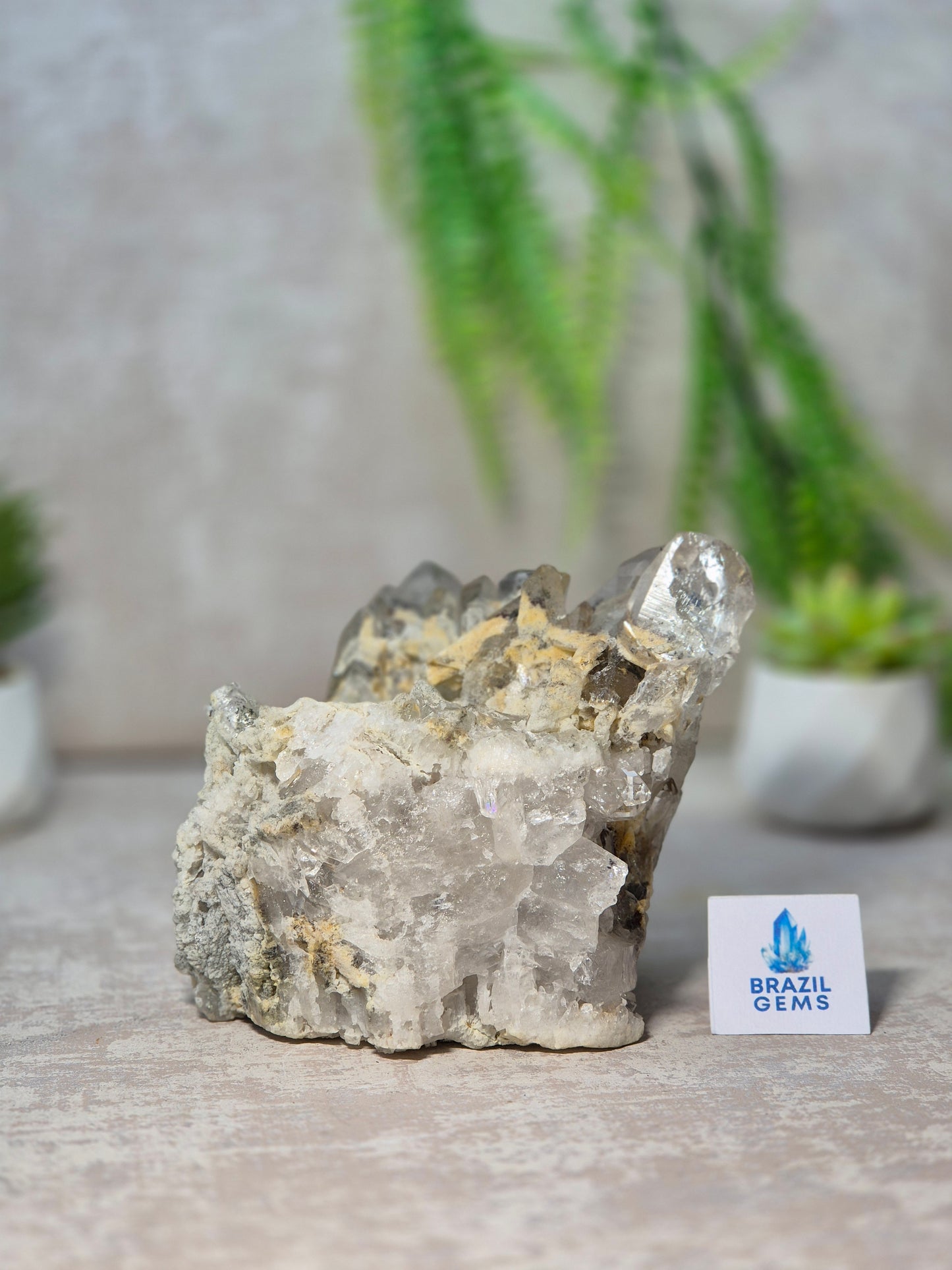 Lodolite Quartz Cluster