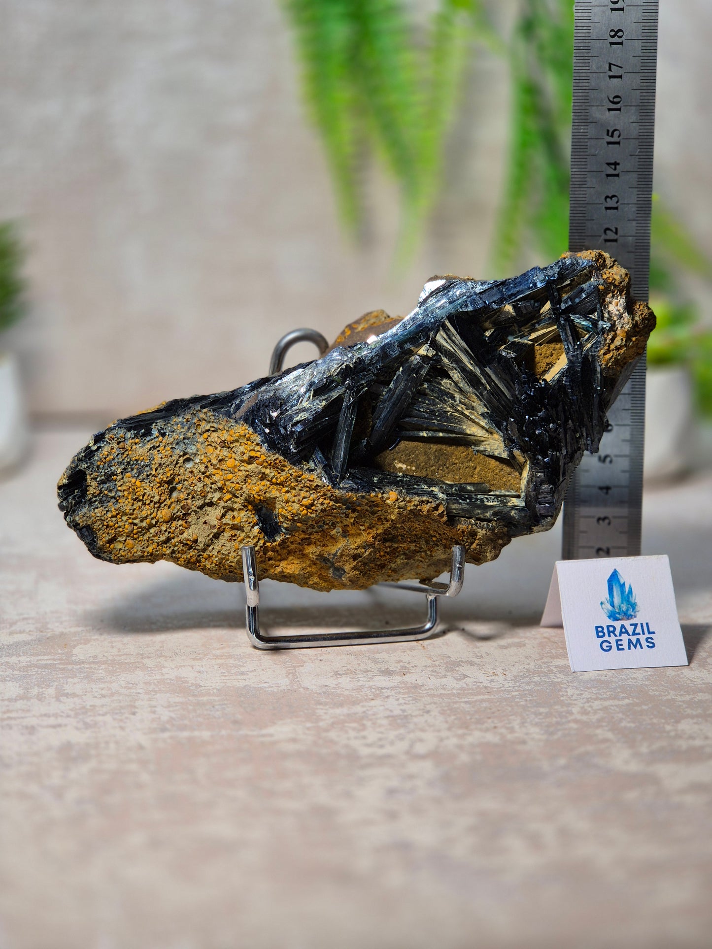 Vivianite on stand