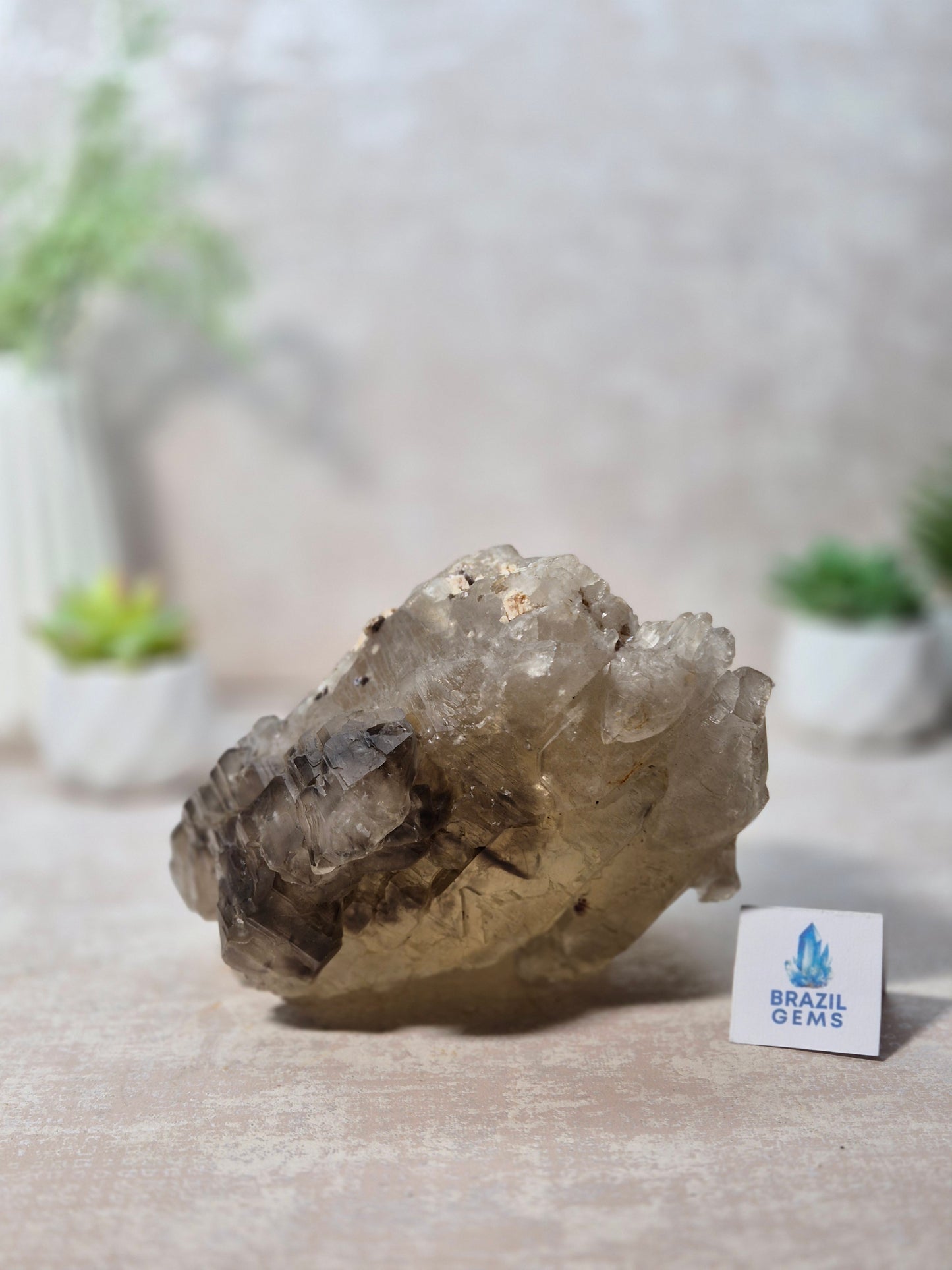 Citrine and Smoky Quartz Elestial