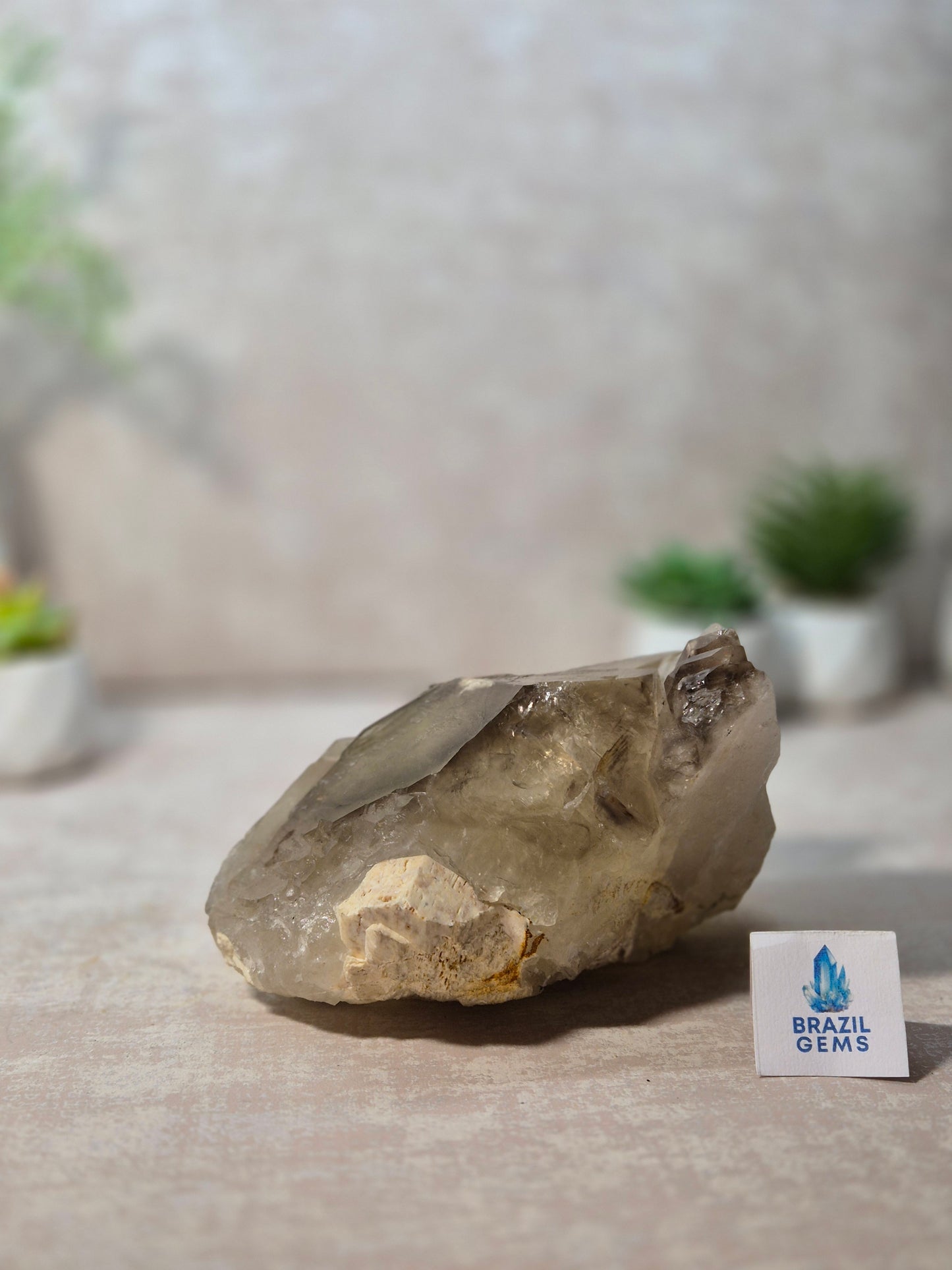 Citrine and Smoky Quartz Elestial