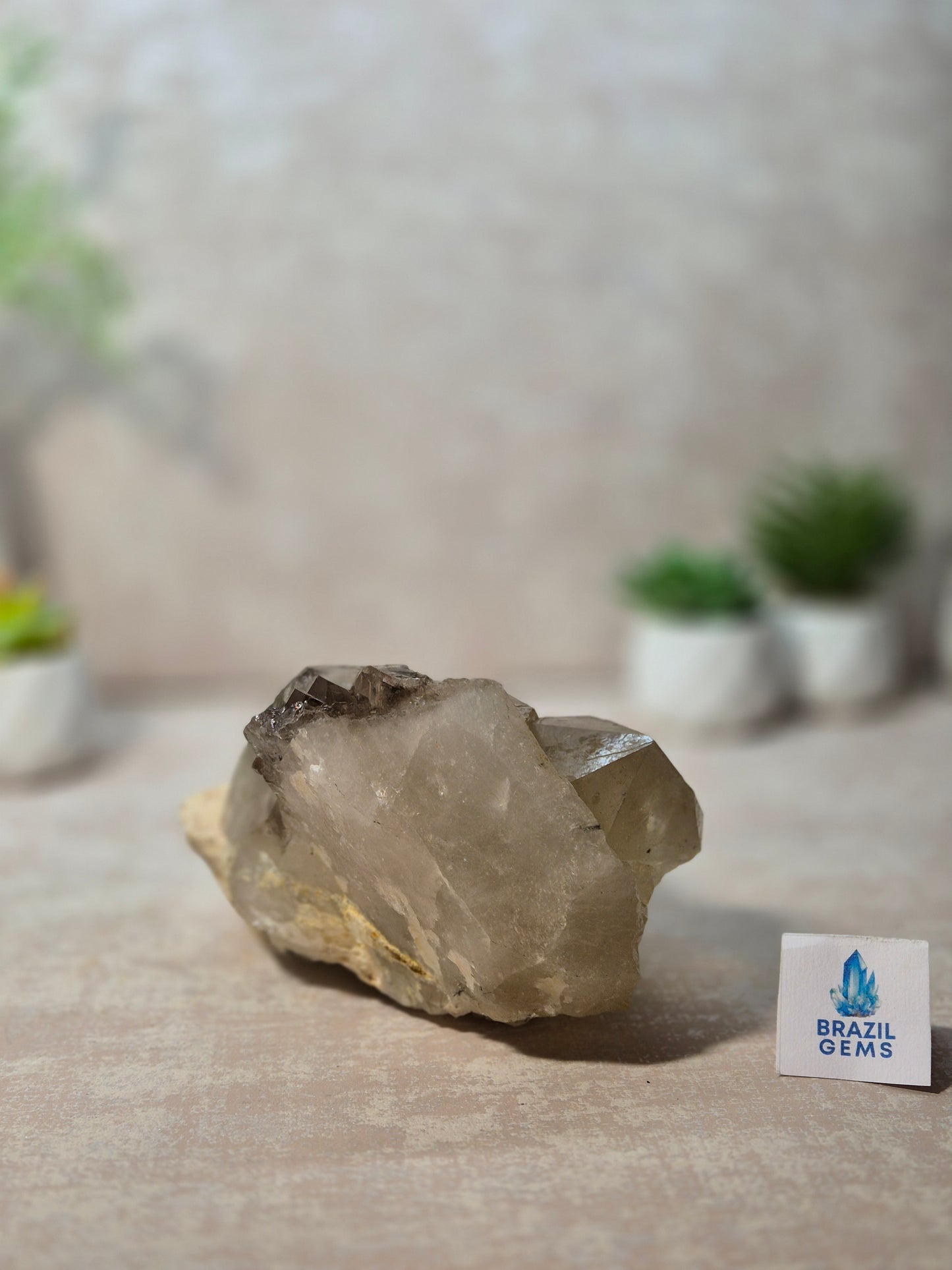 Citrine and Smoky Quartz Elestial