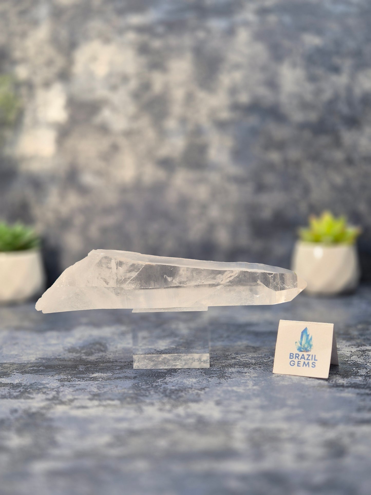 Raw Lemurian Quartz Point from Diamantina