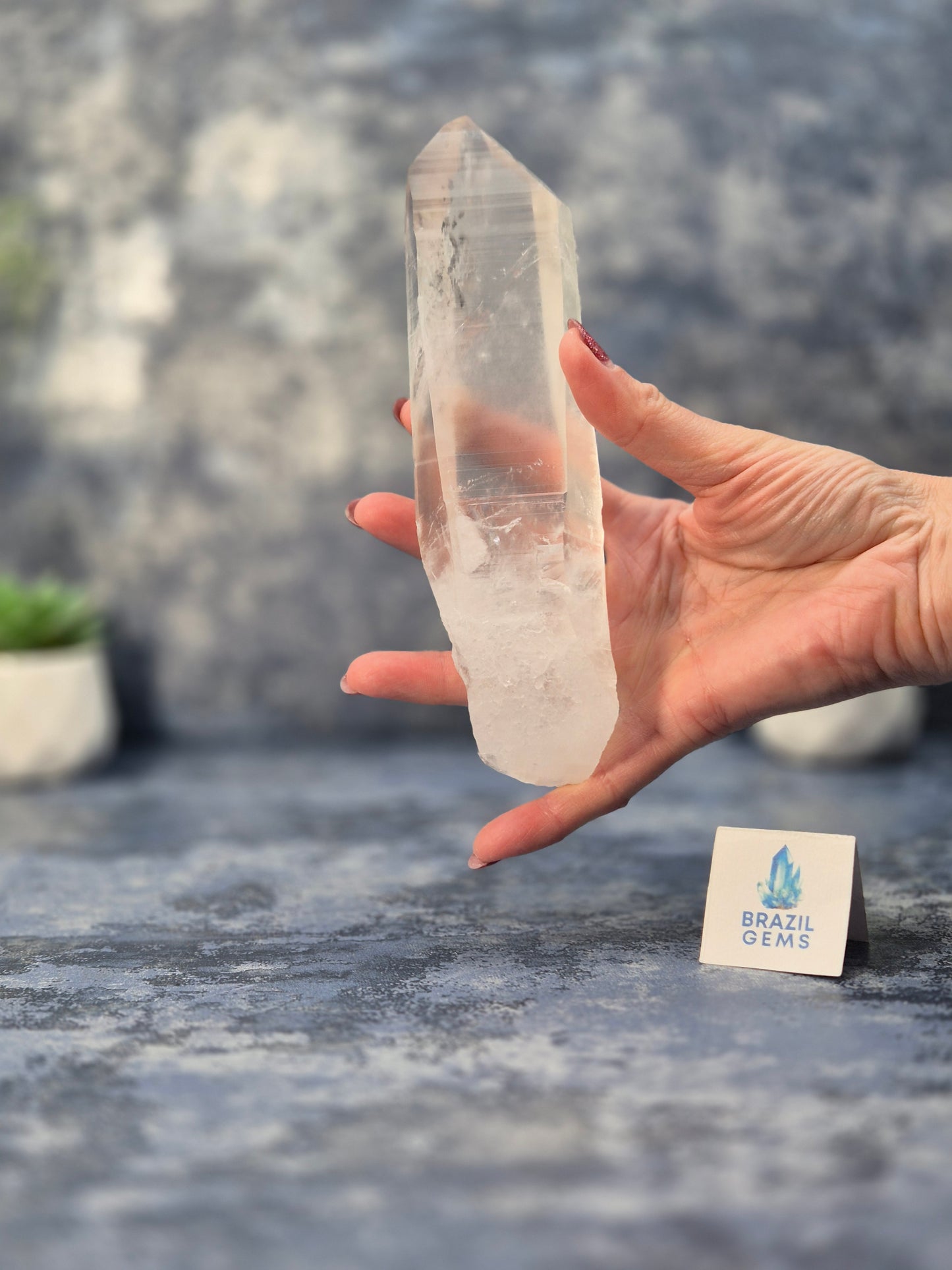 Raw Lemurian Quartz Point from Diamantina