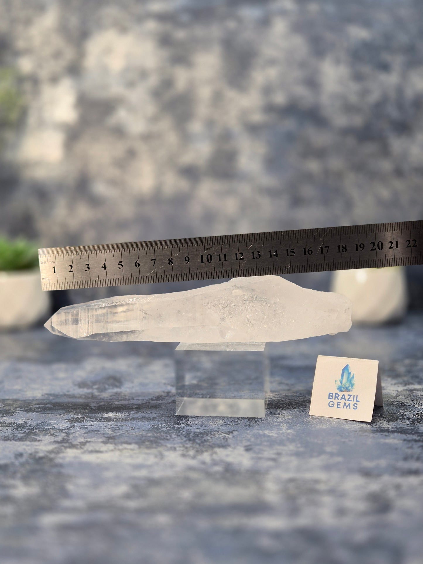 Raw Lemurian Quartz Point from Diamantina