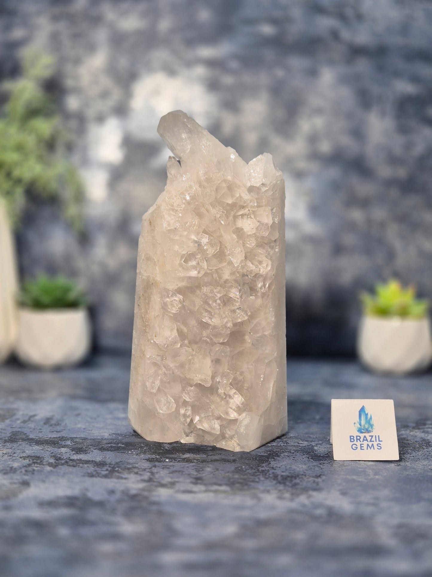 Clear Quartz Pointed Cluster