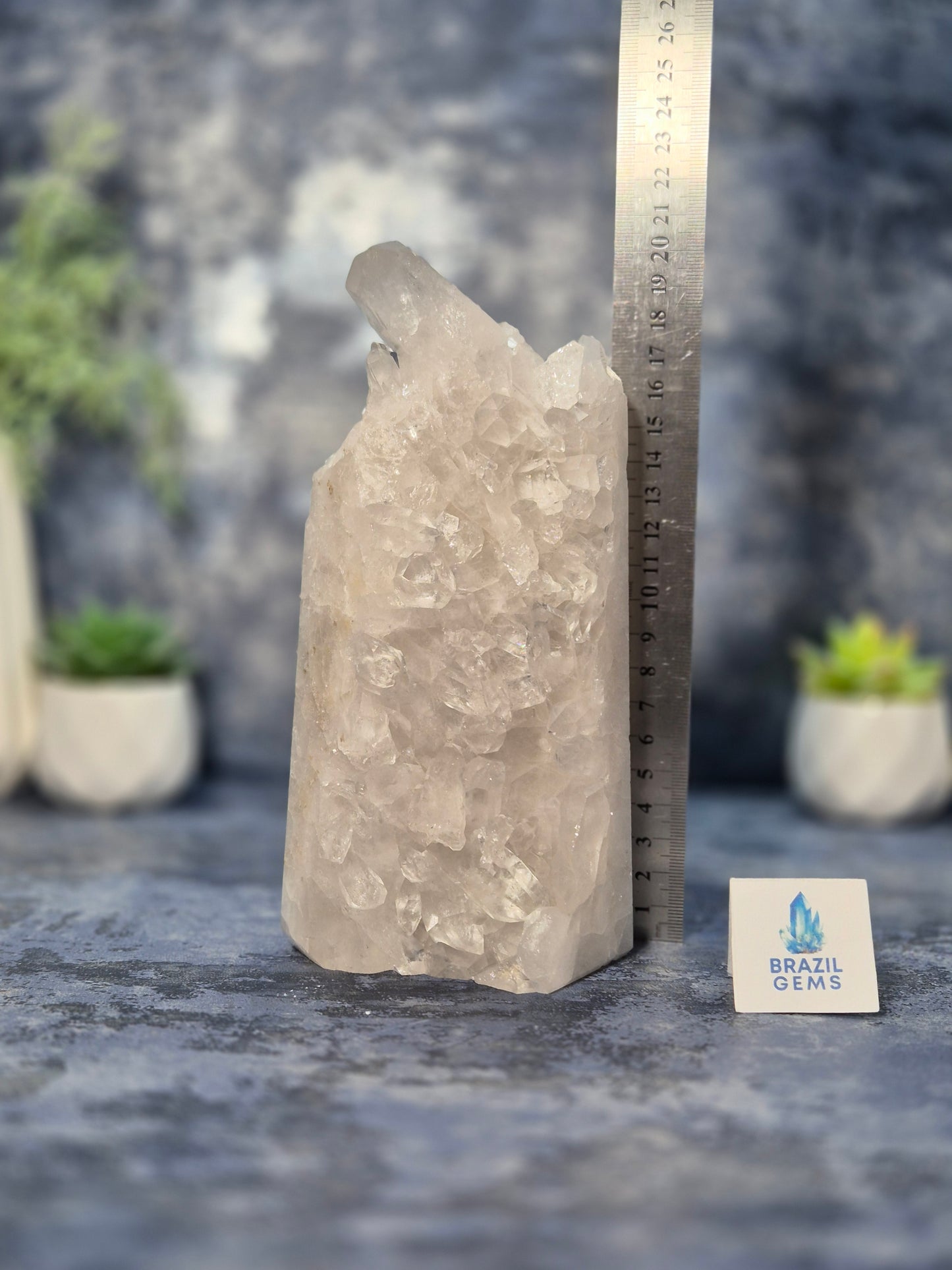 Clear Quartz Pointed Cluster