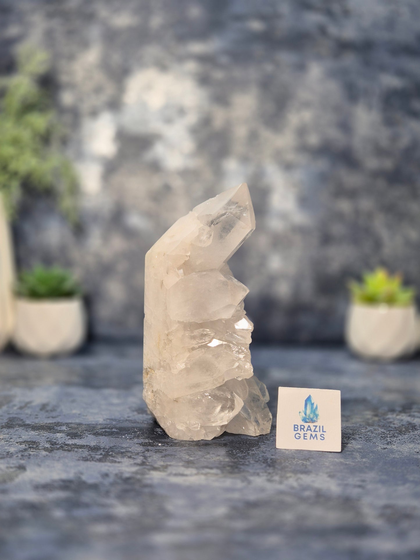 Clear Quartz Pointed Cluster