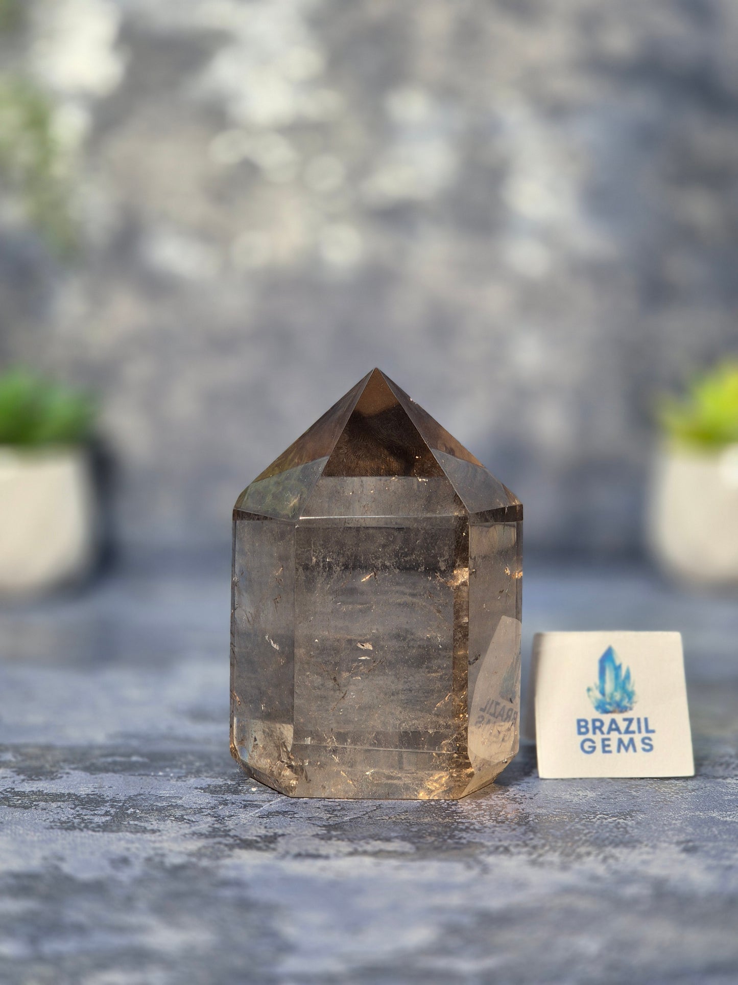 Smoky Caramel Quartz Point