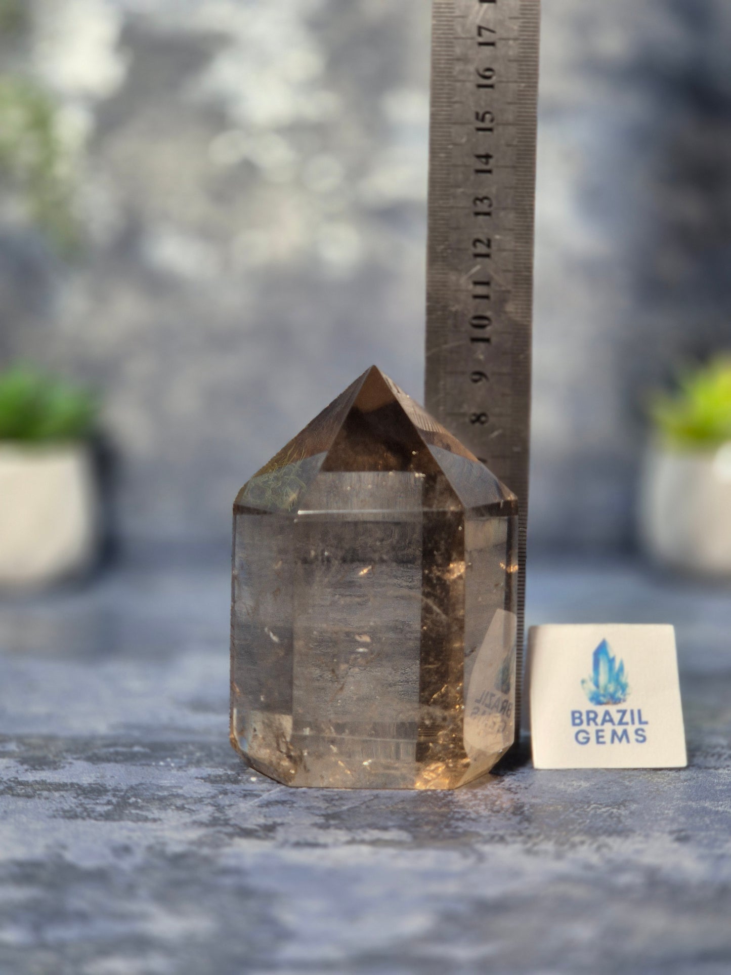Smoky Caramel Quartz Point