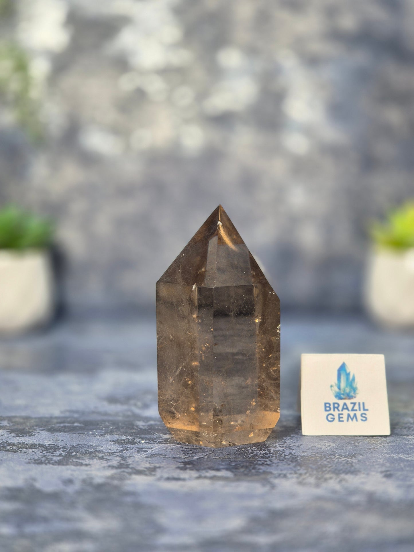 Smoky Caramel Quartz Point
