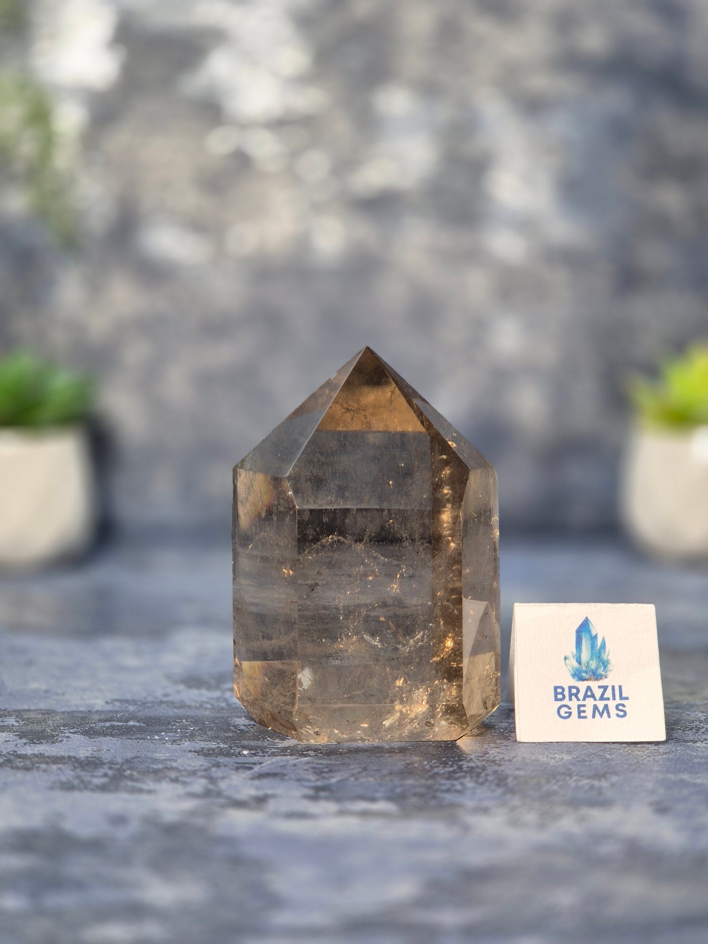 Smoky Caramel Quartz Point