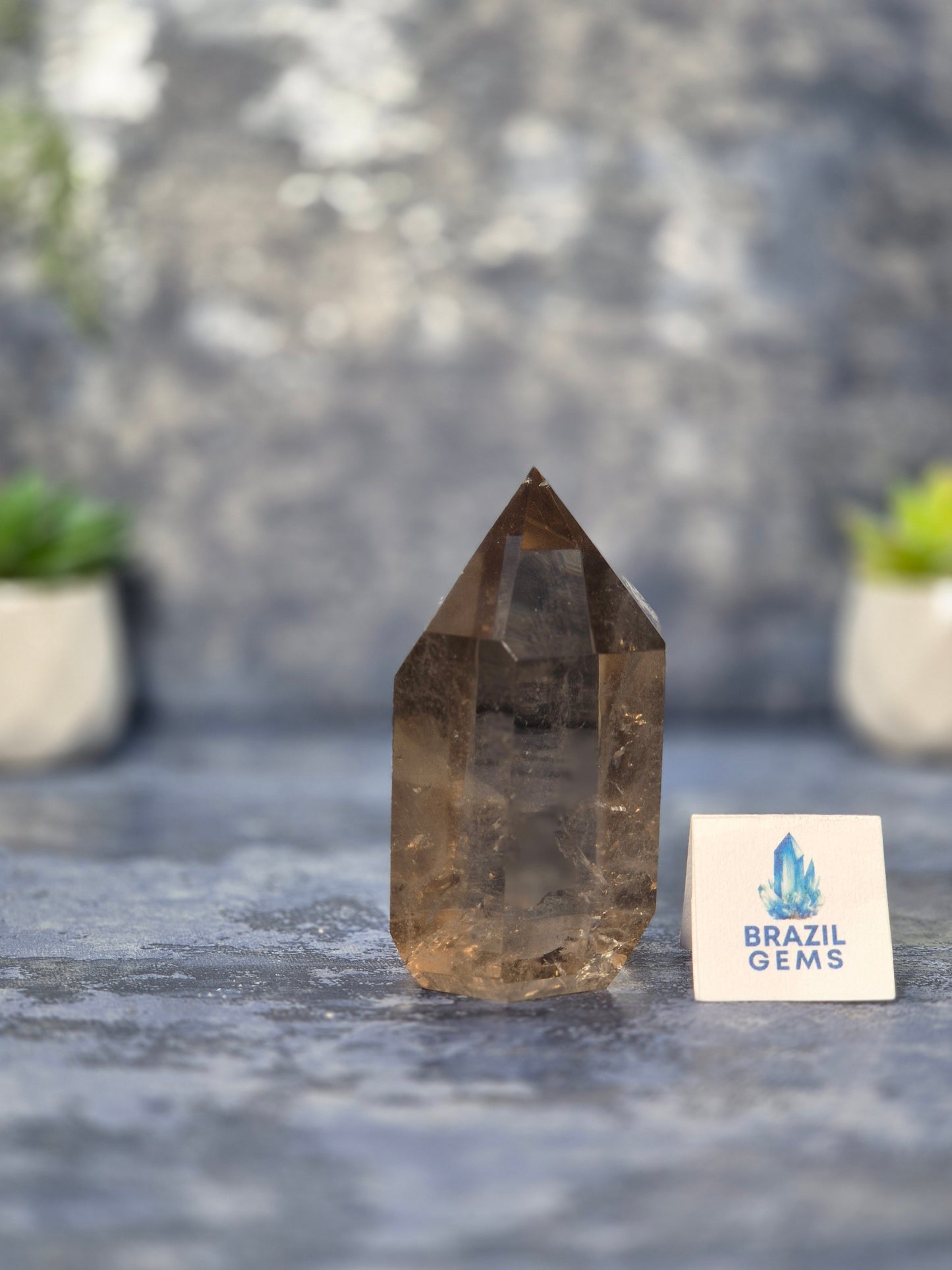Smoky Caramel Quartz Point