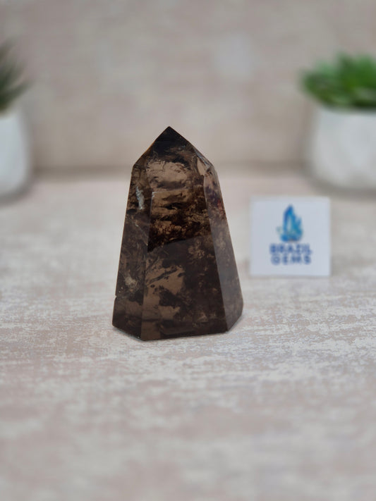 High Grade Morion Smoky Point