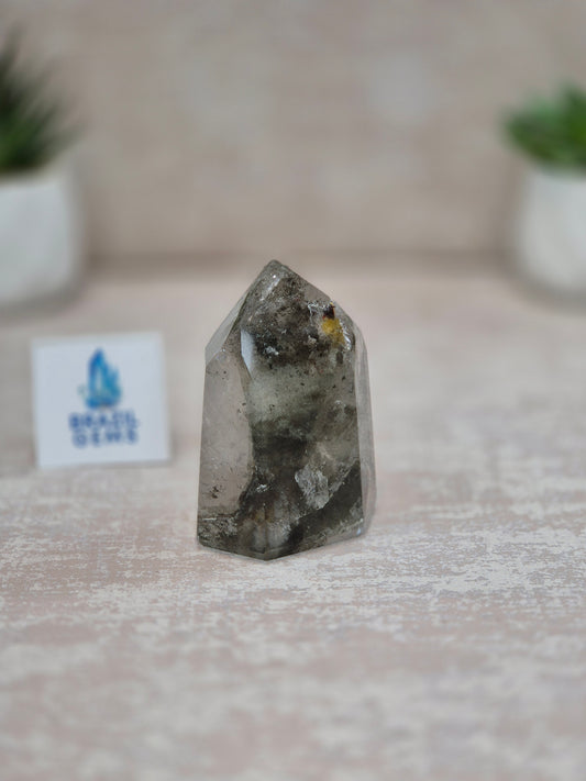 Clear Quartz with Chlorite Inclusions Point