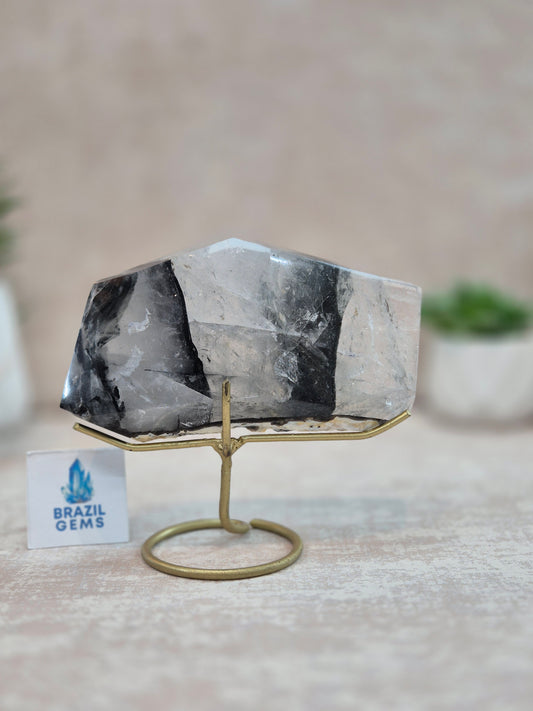 Blue Tara with Mosaic Calcite Slab on stand
