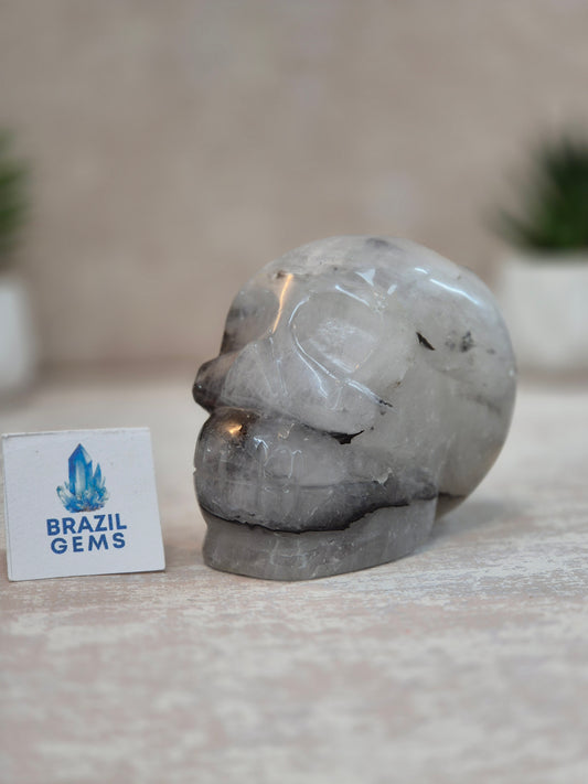 Blue Tara with Mosaic Calcite Skull