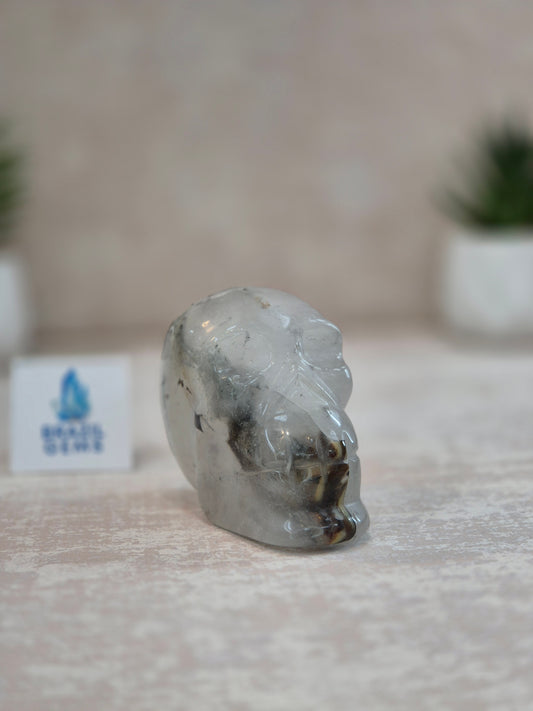 Blue Tara with Mosaic Calcite Skull