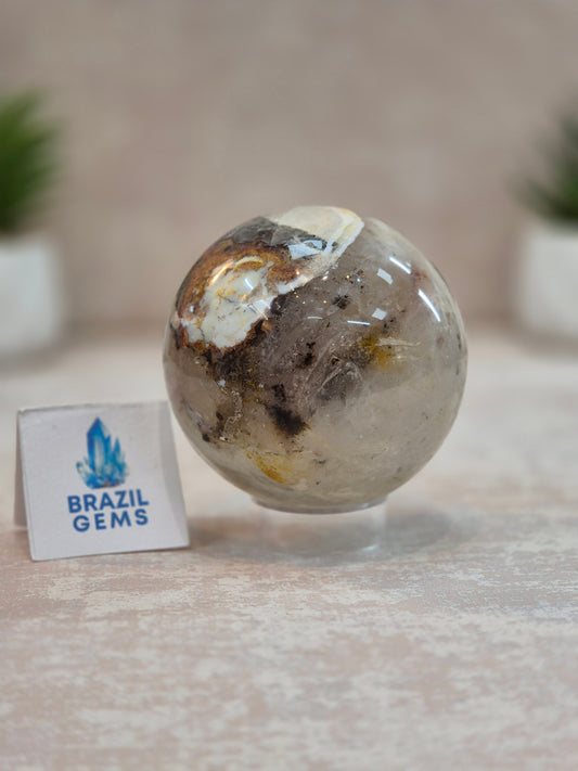 Blue Tara with Mosaic Calcite Sphere