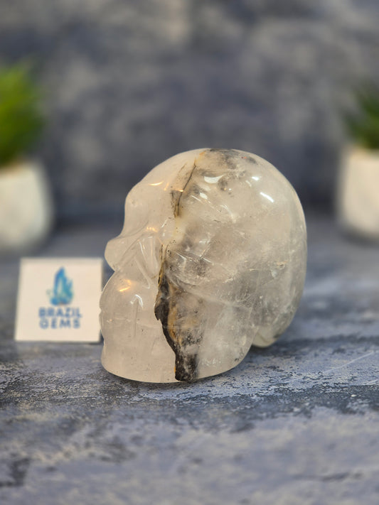 Blue Tara with Mosaic Calcite Skull