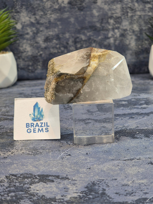 Blue Tara with Mosaic Calcite and Mica Free Form