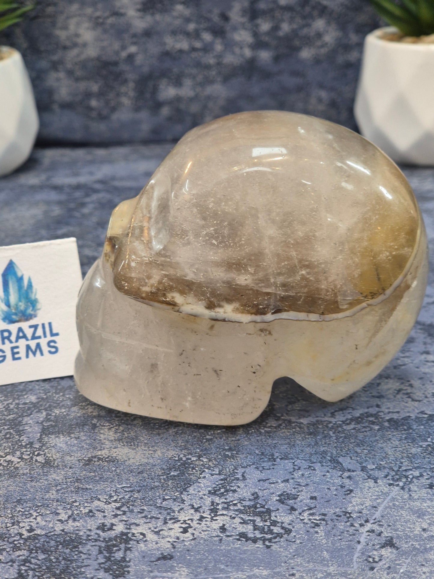 Blue Tara with Mosaic Calcite Skull